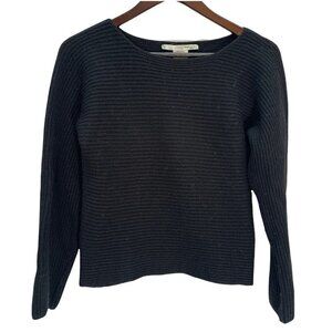 𝅺italian Merino Wool Black Medium Weight Sweater Size S